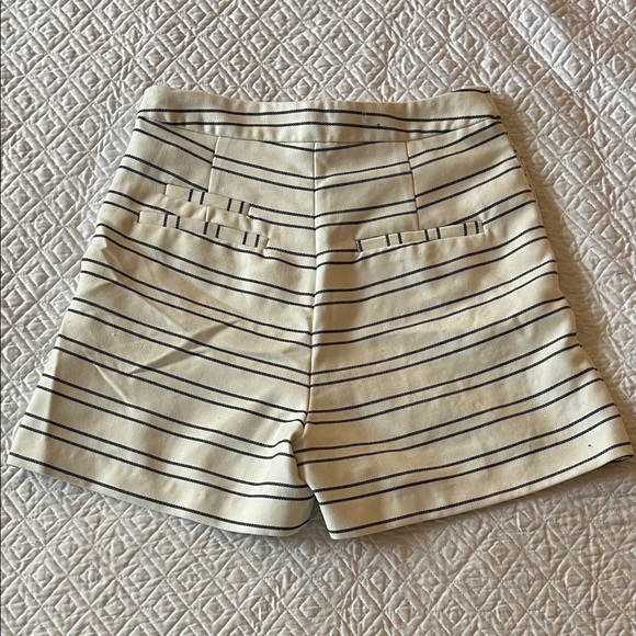 Zara Cream and Black Striped Women's Shorts - Picture 3 of 3